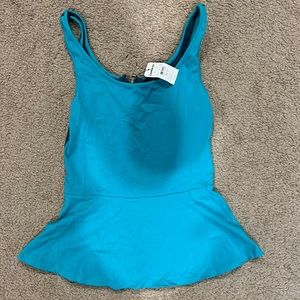 Teal peplum top